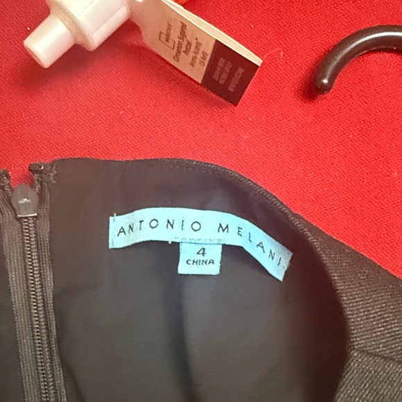 ANTONIO MELANI one button Charcoal Blazer with sleeveless sheath dress - Picture 5 of 8